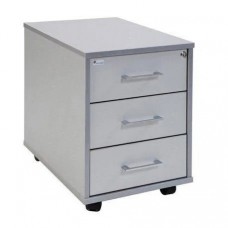 CAJONERA BUCK MOVIL 3 CAJONES. COLOR: ESTRUCTURA ALUMINIO / FRONTAL GRIS ROCADA 4003AB02V24 (Espera 4 dias)