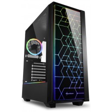 CAJA ATX SHARKOON RGB LIT 100 NEGRO 2VENTX120MM 2XUSB3 NEGRO