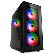 CAJA ATX SHARKOON TG5 PRO 2XUSB3.0 2XUSB2.0 SIN FUENTE RGB NEGRO