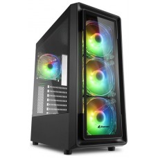 CAJA ATX SHARKOON TK4 RGB 2XUSB3.0 1XUSB2.0 SIN FUENTE NEGRO