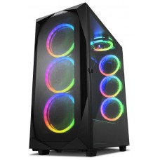 CAJA ATX SHARKOON REV300 2XUSB3.0 RGB SIN FUENTE NEGRO