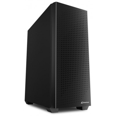 CAJA MIDI ATX SHARKOON VS9 2 USB-A 1XVENT 120MM S/F FUENTE NEGRO