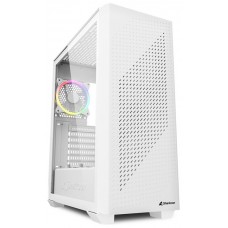 CAJA MIDI ATX SHARKOON VS9 RGB BLANCA 2 USB-A 3XVENT 120MM S/FUENTE BLANCO
