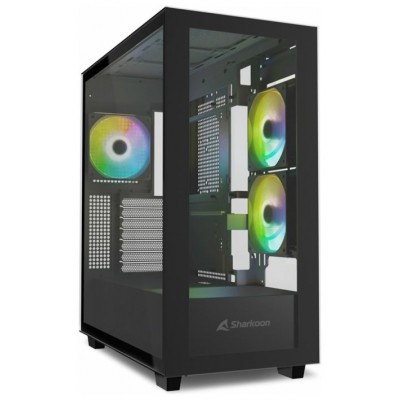 CAJA ATX SHARKOON REBEL C60 2VENTX120MM 2XUSB3 SIN FUENTE NEGRO