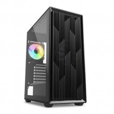 CAJA GAMING ATX SHARKOON VK2 RGB 3XVENT 120MM 2XUSB SN FUENTE NEGRO