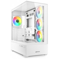 CAJA GAMING ATX SHARKOON AK6 TGV 4XVENT 120MM 2XUSB SN FUENTE BLANCO