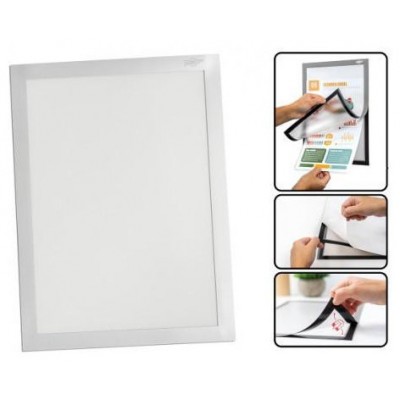 BOLSA 2 MARCOS MAGN&Eacute;TICOS ADHESIVOS A4 GRIS FAIBO 40601 (Espera 4 dias)