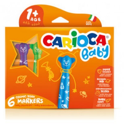 ESTUCHE ROTULADOR BABY TEDDY MARKER 1+ 6 PCS CARIOCA 42815 (Espera 4 dias)