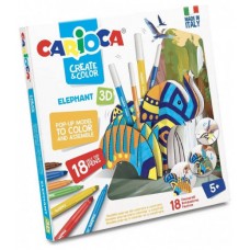 SET  CREATE & COLOR ELEPHANT 3D CARIOCA 42902 (Espera 4 dias)