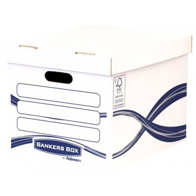 Fellowes 4460801 caja de almacenaje Rectangular Papel Azul, Blanco (MIN10) (Espera 4 dias)