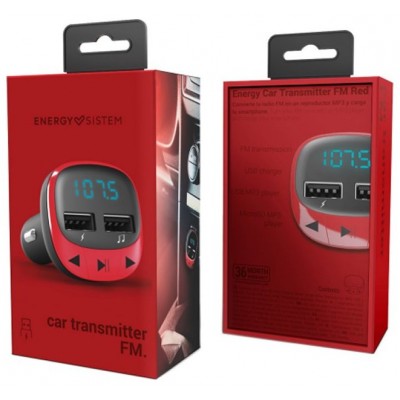 Energy sistem Car Transmitter FM Red (microSD,MP3)