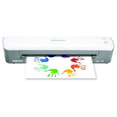FELLOWES  Plastificadora Ion A4 4560001/ hasta A4 y 80-125 Micras/ Blanca y Gris