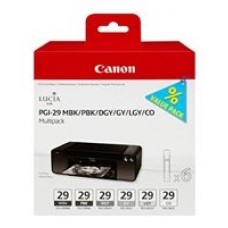Canon PIXMA/PRO-1 MultiPack PGI-29 MBK/PBK/DGY/GY/LGY/CO