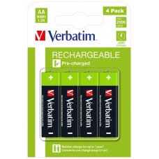 VERBATIM PILAS ALCALINAS RECARGABLES AA - HR06 - (PACK 4 UDS) (SUSTITUYE 49941)