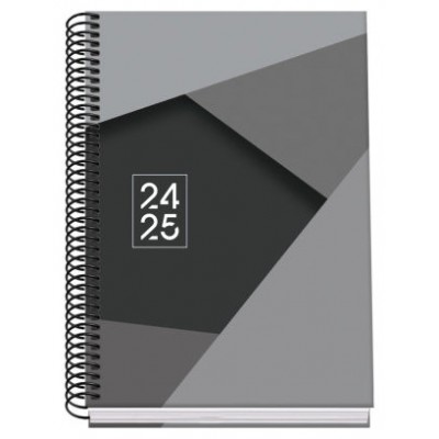 AGENDA ESCOLAR 2024-2025 TAMAÑO A5 TAPA CARTON FORRADO  SEMANA VISTA TANGRAM BASIC NEGRO DOHE 51747 (Espera 4 dias)