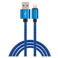 Cable USB a Lightning 8 Pines (Carga y Transferencia) Metal Azul 1m Biwond (Espera 2 dias)