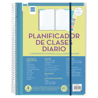 PLANIFICADOR DE CLASES DOCENTE 230X310 1 DÍA PÁGINA FINOCAM 5341000 (Espera 4 dias)