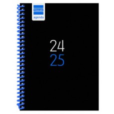 AGENDA ESCOLAR 2024-2025 8º 120X164 SEMANA VISTA HORIZONTAL DIVA NEGRO FINOCAM 536100125 (Espera 4 dias)