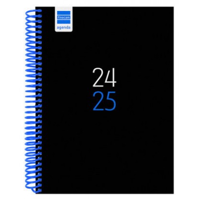 AGENDA ESCOLAR 2024-2025 4º 155X212 1 DÍA PÁGINA DIVA NEGRO FINOCAM 536160125 (Espera 4 dias)