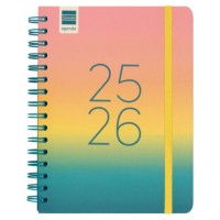 AGENDA ESCOLAR 2025-2026 CURSO COSMO 4º 155X212  SEMANA VISTA HORIZONTAL IRIS+ FINOCAM 537050326 (Espera 4 dias)