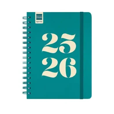 AGENDA ESCOLAR 2025-2026 CURSO COSMO 4&ordm; 155X212  SEMANA VISTA HORIZONTAL AQUA+ FINOCAM 537050426 (Espera 4 dias)