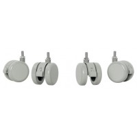 PACK DE 4 RUEDAS PARA MESA EL&Eacute;CTRICA COLOR GRIS LEITZ 53740085 (Espera 4 dias)
