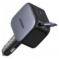 UGREEN 145W 3C1A FAST CAR CHARGER WITH RETRACTABLE USB-C CABLE (Espera 4 dias)