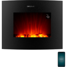 CHIMENEA ELECTRICA CECOTEC 26" 2000W WIFI MANDO CRISTAL CURVO TEMP. SEMANAL