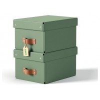 PACK 2 CAJAS DE ALMACENAMIENTO CART&Oacute;N PEQUE&Ntilde;A COLOR VERDE LEITZ 61470050 (Espera 4 dias)