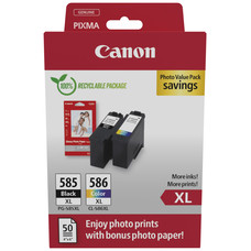 CANON Cartucho PG585XL/CL586XL Photo Value Pack + 50h 10x15cm photo paper GP501 ECOPACK carton CANON Cartucho PG585XL/CL586XL Photo Value Pack + 50h 10x15cm photo paper GP501 ECOPACK carton