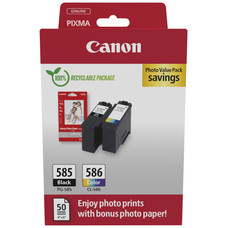 CANON Cartucho PG585/CL586 Photo Value Pack +50h 10x15cm photo paper GP501 ECOPACK carton CANON Cartucho PG585/CL586 Photo Value Pack +50h 10x15cm photo paper GP501 ECOPACK carton