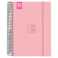 AGENDA ESCOLAR 2025-2026 ESPIR E10-155X212 1DIA PAGINA ROSA+ FINOCAM 633120226 (Espera 4 dias)