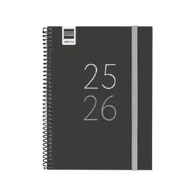 AGENDA ESCOLAR 2025-2026 SECUNDARIA 4&ordm; 155X212 SEMANA VISTA HORIZONTAL NEGRO+ FINOCAM 634204026 (Espera 4 dias)