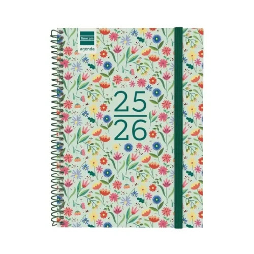 AGENDA ESCOLAR 2025-2026 SECUNDARIA 4&ordm; 155X212 SEMANA VISTA HORIZONTAL FIORI+ FINOCAM 634204926 (Espera 4 dias)