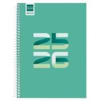 AGENDA ESCOLAR 2025-2026 COOL 4º 155X212 SEMANA VISTA HORIZONTAL VERDE+ FINOCAM 645040926 (Espera 4 dias)