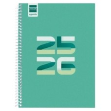 AGENDA ESCOLAR 2025-2026 COOL 4º 155X212 SEMANA VISTA HORIZONTAL VERDE+ FINOCAM 645040926 (Espera 4 dias)