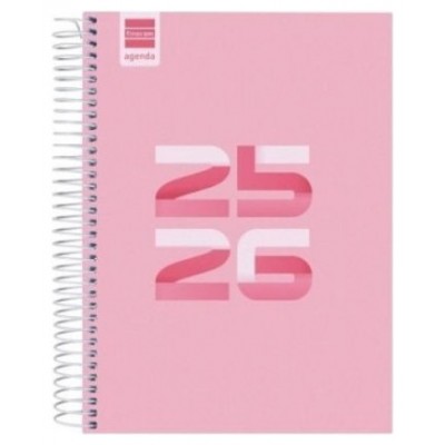 AGENDA ESCOLAR 2025-2026 COOL 4º 155X212 1DIA PAGINA ROSA+ FINOCAM 645060426 (Espera 4 dias)