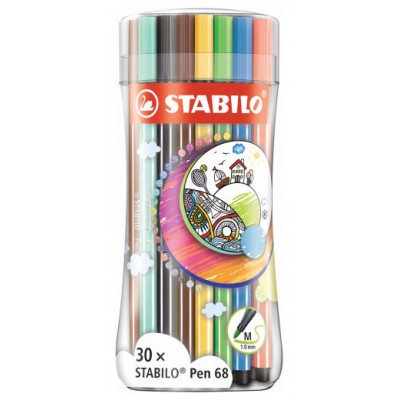 STABILO Pen 68 rotulador Medio Multicolor 30 pieza(s) (Espera 4 dias)