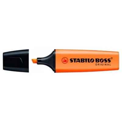 MARCADOR FLUORESCENTE BOSS ORIGINAL TRAZO 2/5MM. NARANJA STABILO 70/54 (MIN10) (Espera 4 dias)