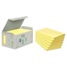 PACK 6 BLOCS 100 HOJAS NOTAS RECICLADAS ADHESIVAS 76X127MM CANARY YELLOW CAJA CARTÓN 655-1B POST-IT 7100172257 (Espera 4 dias)