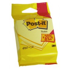 CUBO 375+75 HOJAS NOTAS ADHESIVAS 76X76MM CANARY YELLOW EMBLISTADO INDIVIDUAL 5426P POST-IT 7100172391 (Espera 4 dias)