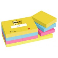 PACK 12 BLOCS 100 HOJAS NOTAS ADHESIVAS 38X51MM COLECCIÓN ENERGETIC EN CAJA CARTÓN 653 TFEN POST-IT 7100290179 (Espera 4 dias)