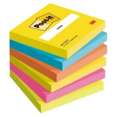 PACK 6 BLOCS 100 HOJAS NOTAS ADHESIVAS 76X76MM COLECCIÓN ENERGETIC 654-TFEN POST-IT 7100296019 (Espera 4 dias)