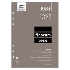 RECAMBIO ANUAL 2027 R1098 OPEN1000 155X215MM DIA PAGINA FINOCAM 711680027 (Espera 4 dias)