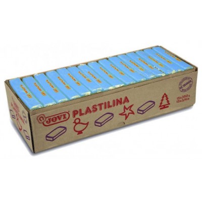 CAJA 15 PASTILLAS PLASTILINA 350 G - AZUL CLARO JOVI 7212 (Espera 4 dias)