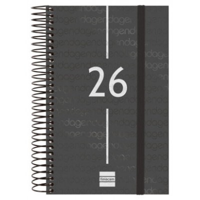 AGENDA 2026 BASIC YEAR E5 117X181MM DIA PAGINA NEGRO FINOCAM 741096026 (Espera 4 dias)