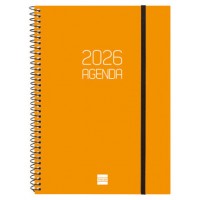 AGENDA 2026 BASIC OPAQUE E10 155X212MM SEMANA VISTA HORIZONTAL NARANJA FINOCAM 742762926 (Espera 4 dias)