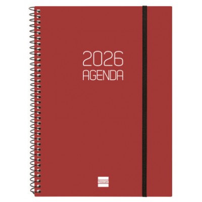 AGENDA 2026 BASIC OPAQUE E10 155X212MM SEMANA VISTA HORIZONTAL BURDEOS FINOCAM 742767426 (Espera 4 dias)