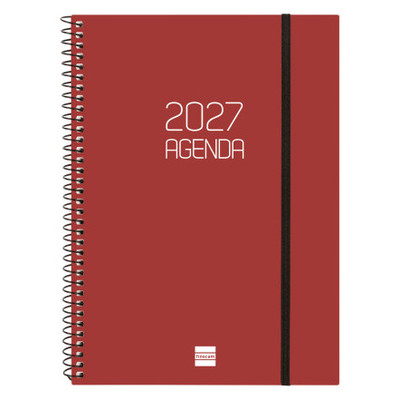 AGENDA 2027 BASIC OPAQUE E10 155X212MM SEMANA VISTA HORIZONTAL BURDEOS FINOCAM 742767427 (Espera 4 dias)
