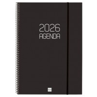 AGENDA 2026 BASIC OPAQUE E40 210X297MM SEMANA VISTA HORIZONTAL NEGRO FINOCAM 742786026 (Espera 4 dias)